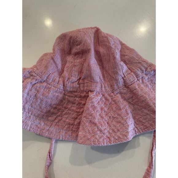 Guthrie Lane Baby Size Large Hat Striped Red Off White 100% Cotton Prairie - Picture 7 of 8